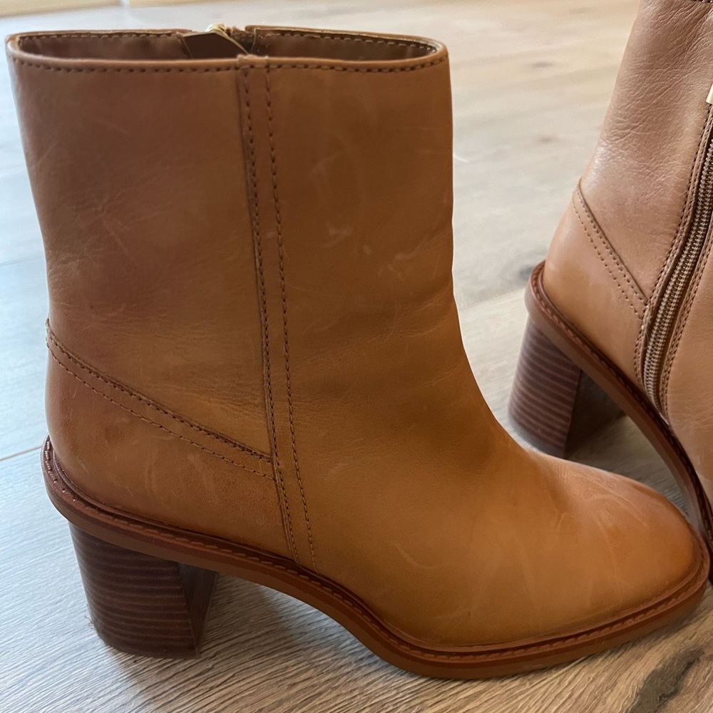 Aldo Tan Leather Ankle Boots
